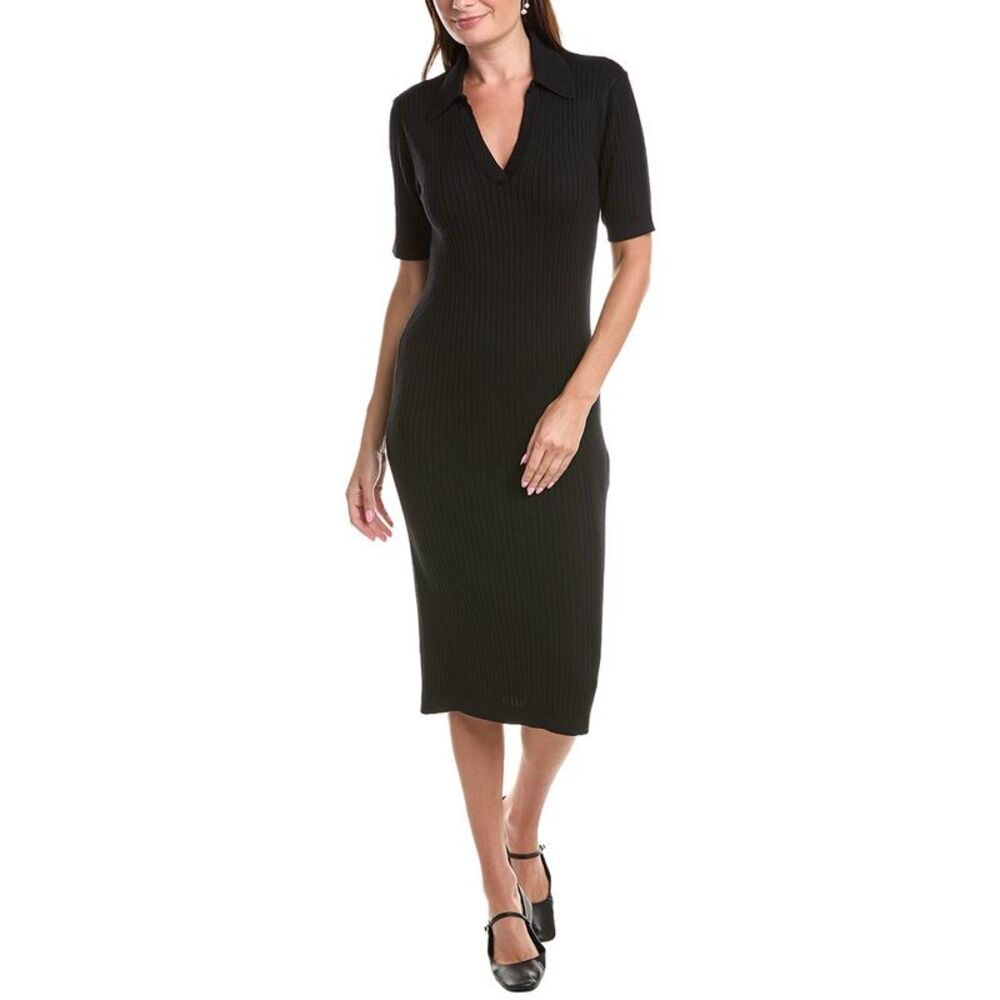 Officine Générale Womens Officine Generale Maissa Wool Polo Dress, Black